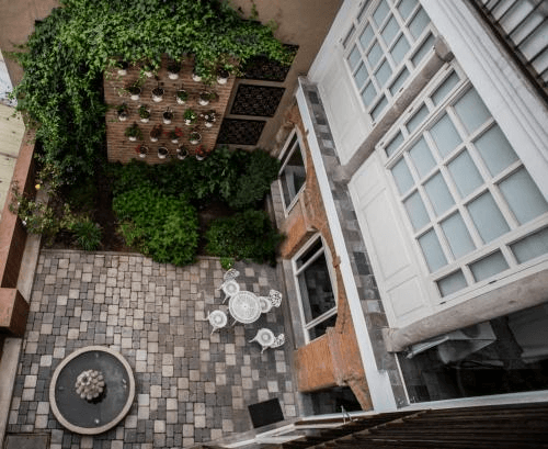 The rooftop bar
