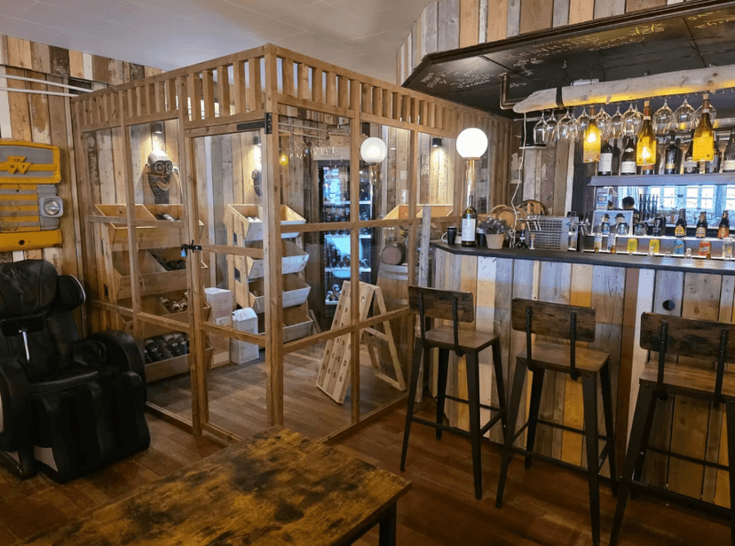 The hotel bar