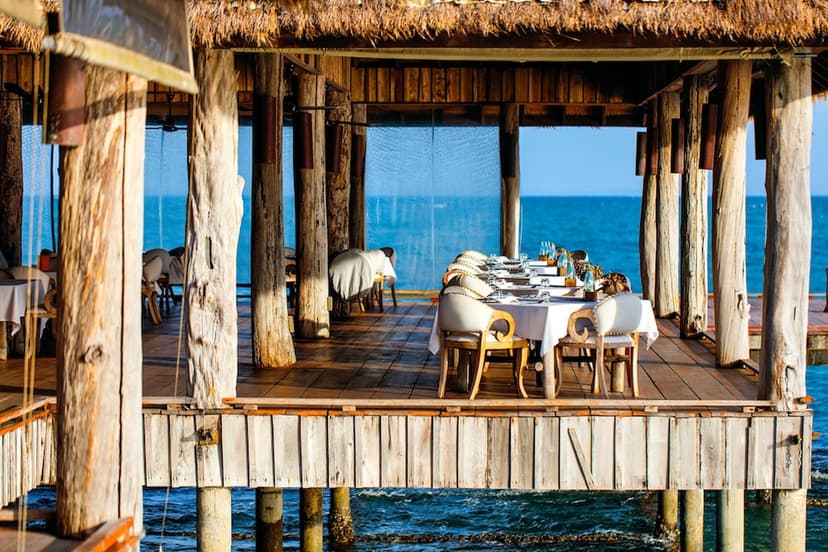 Poolside dining