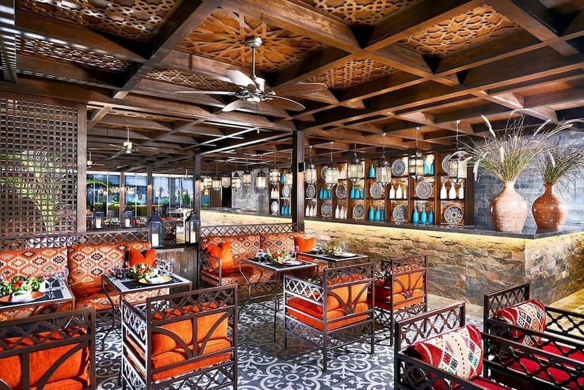 Lobby and pool bars