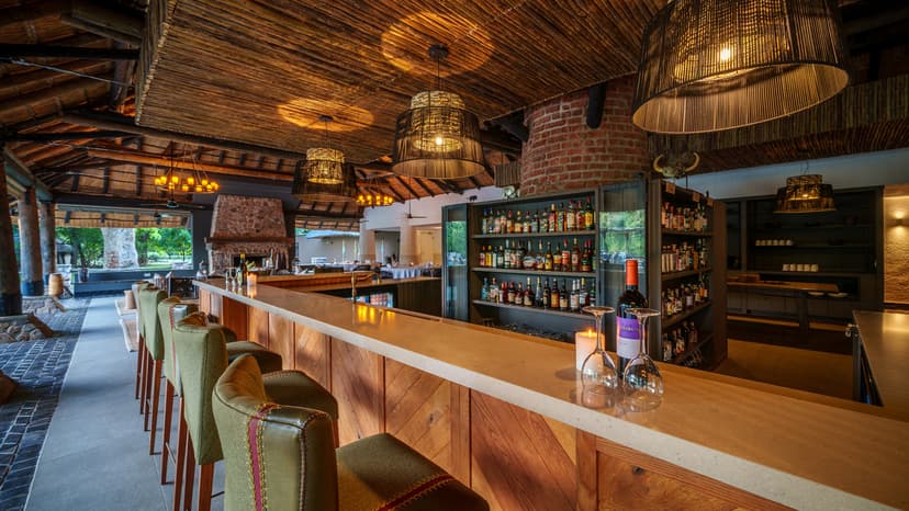 The bar & library
