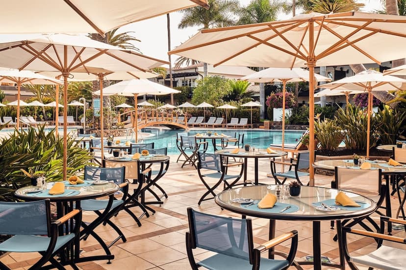 The poolside restaurant