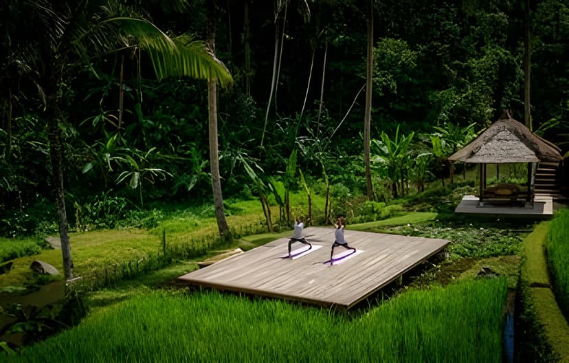 Sacred River Spa: Balinese water rituals in riverside bales.