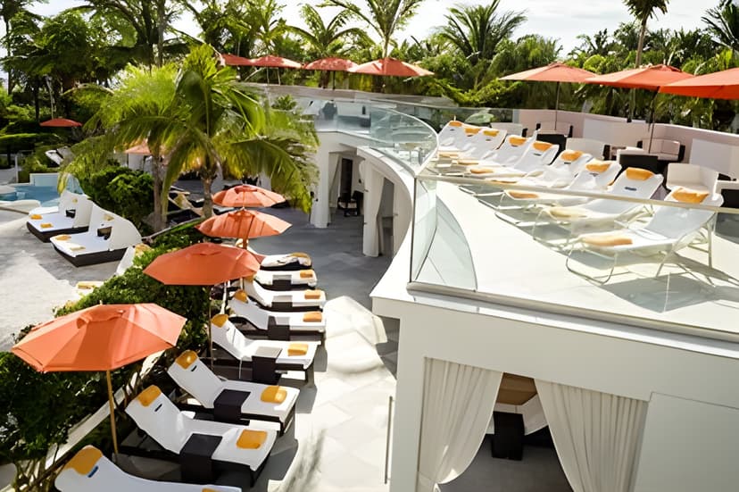 The rooftop pool