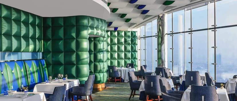 Iconic dining: 27th-floor Al Muntaha and underwater Al Mahara.