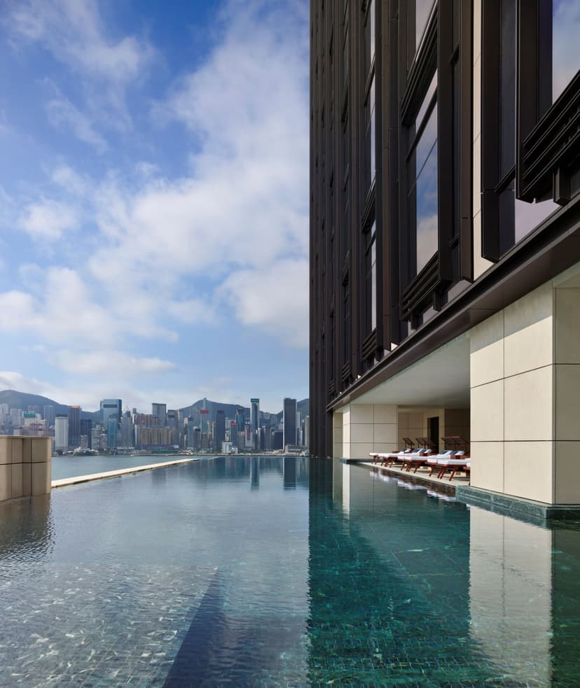 Harbour infinity pool: 25 metres, at sunrise.