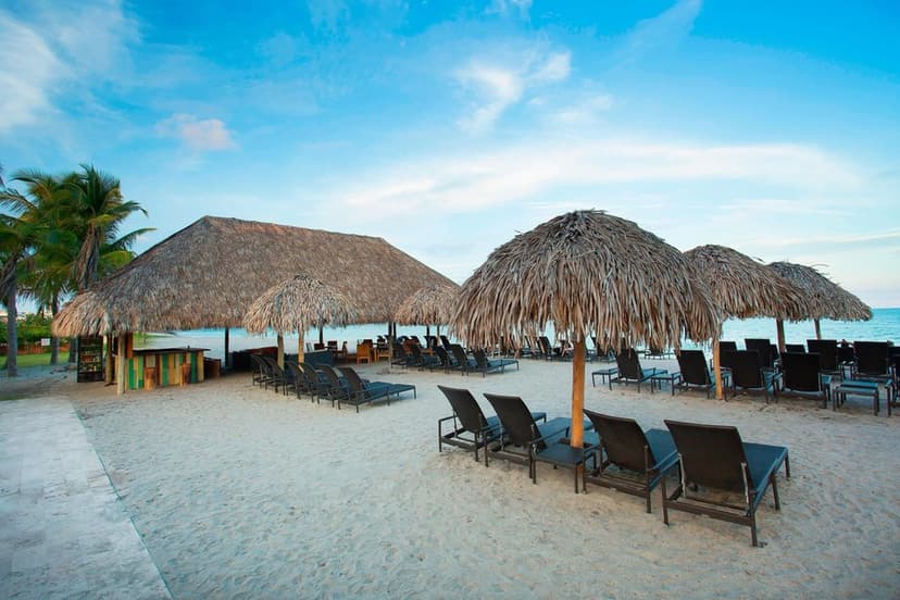 The private beach