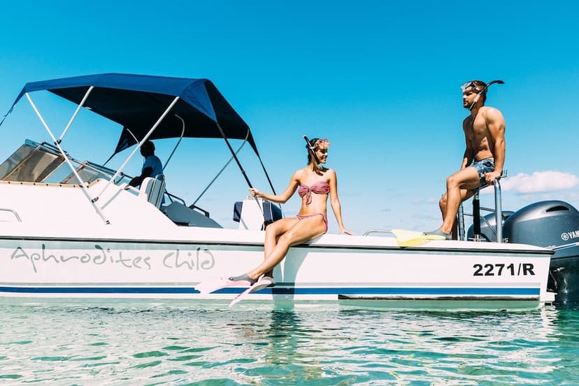 A private island boat