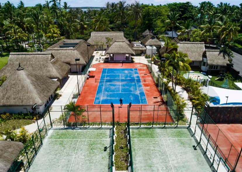 Padel with pedigree — the activity/scene in action. A Henri Leconte–designed padel court.