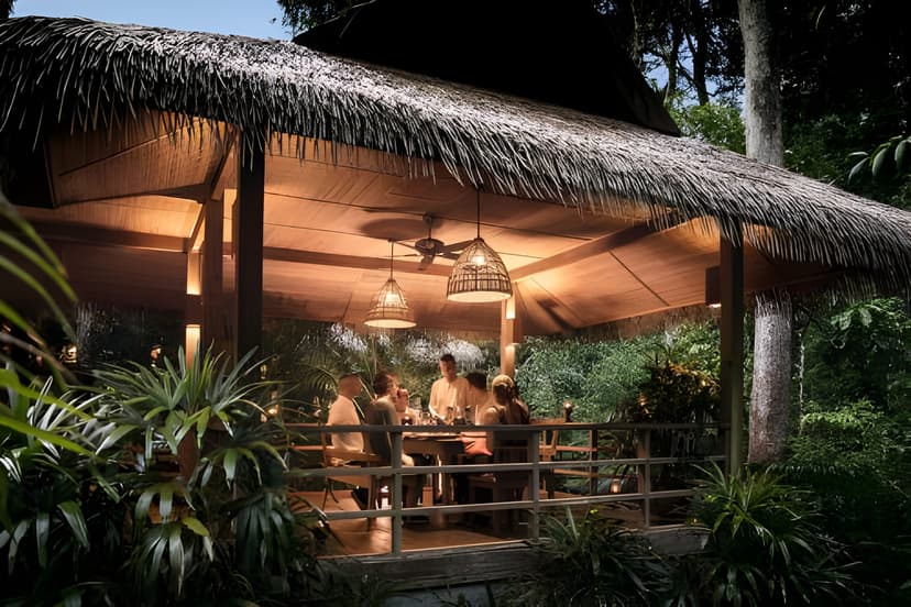 Canopy dining: The Pavilion and Gulai House.