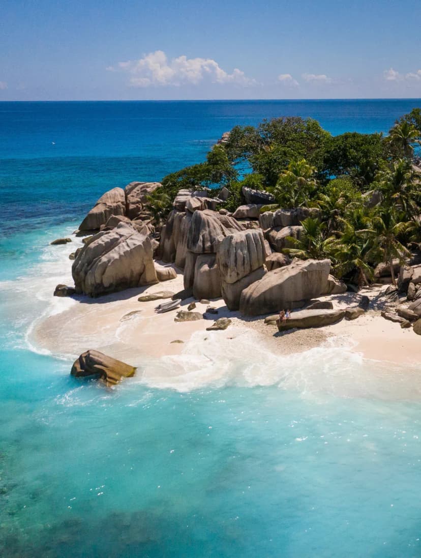 Anse Lazio nearby — the activity/scene in action. One of the world's most photographed beaches, close by.