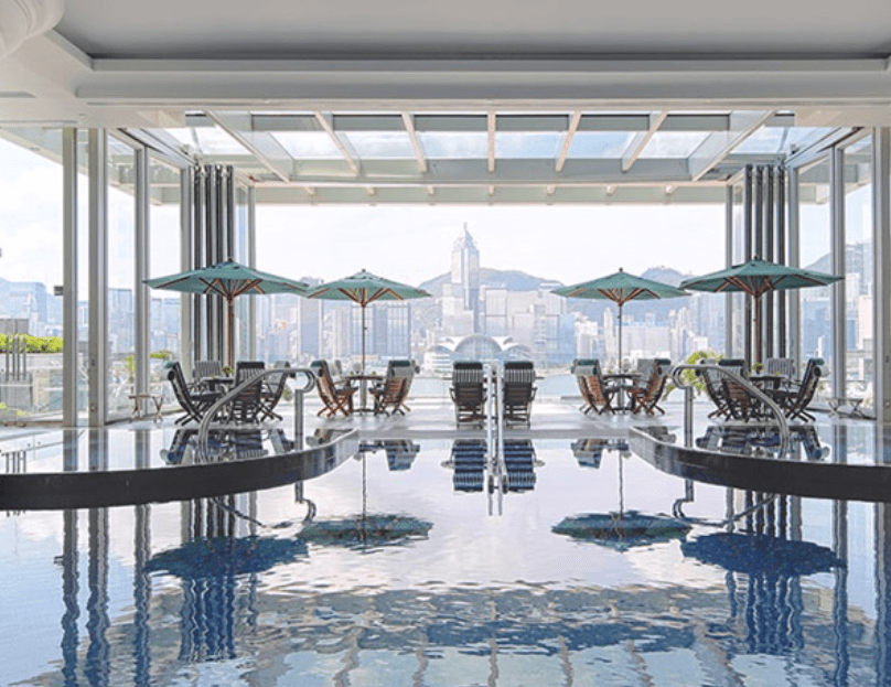 Skyline pool: A Roman-style indoor pool and sun terrace.
