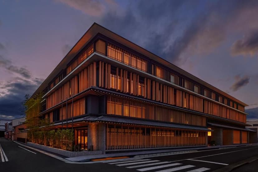 Hero/establishing shot of Dusit Thani Kyoto, Kyoto, Japan. A modern, full-service Kyoto hotel and Dusit’s first in Japan — a Thai-Japanese hospitality fusion beside the World-Heritage Nishi Honganji Temple, a twelve-minute walk from Kyoto S