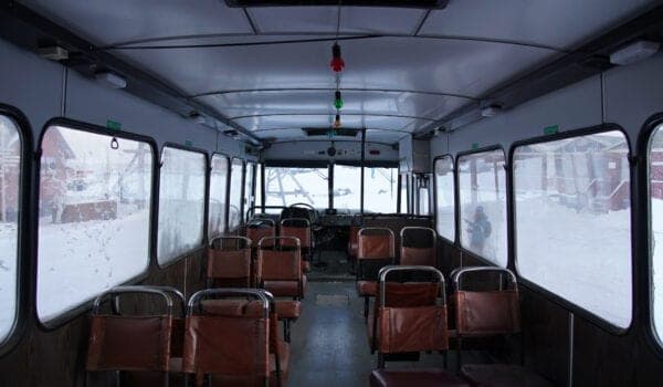 Red miner's bus