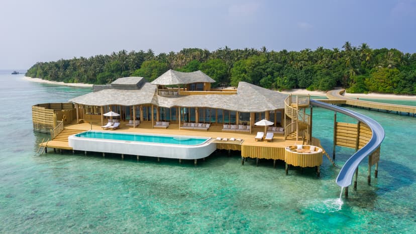 Two-Bedroom Water Retreat with Slide