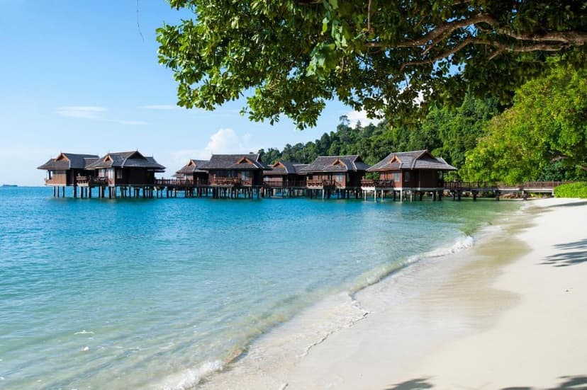 Emerald Bay: A celebrated beach, reached by shuttle or jungle trek.
