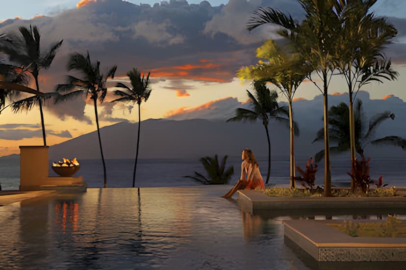 Adults-only infinity pool