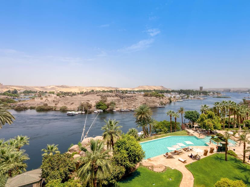The Nile-cliff sunset