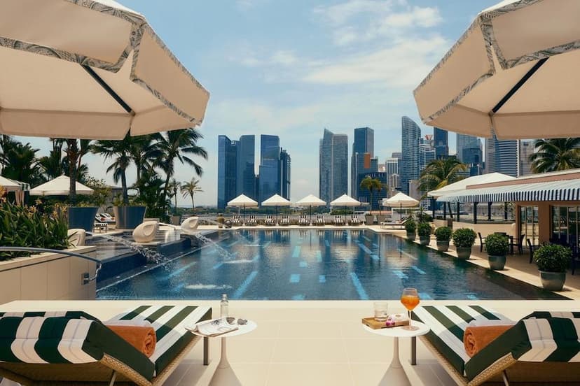 Cityscape pool: Bay views from the 5th floor.
