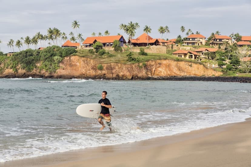 Surfing: At Weligama Bay.