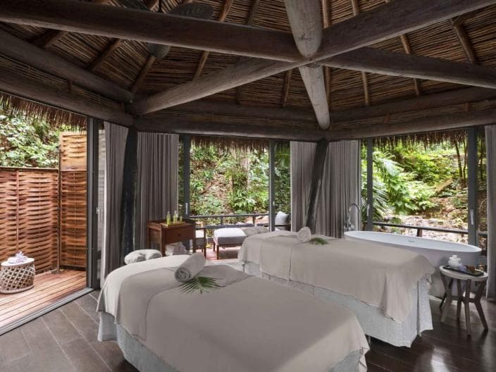 Treehouse spa: Seven treetop rooms.