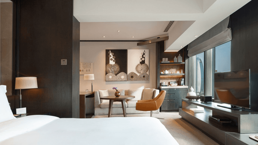 Apartment-style rooms: Among the largest in Beijing.