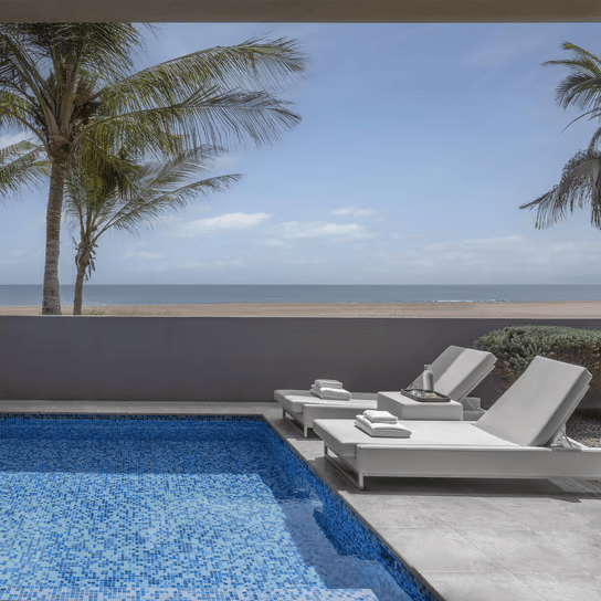 Plunge-pool suites: Muscat’s only.