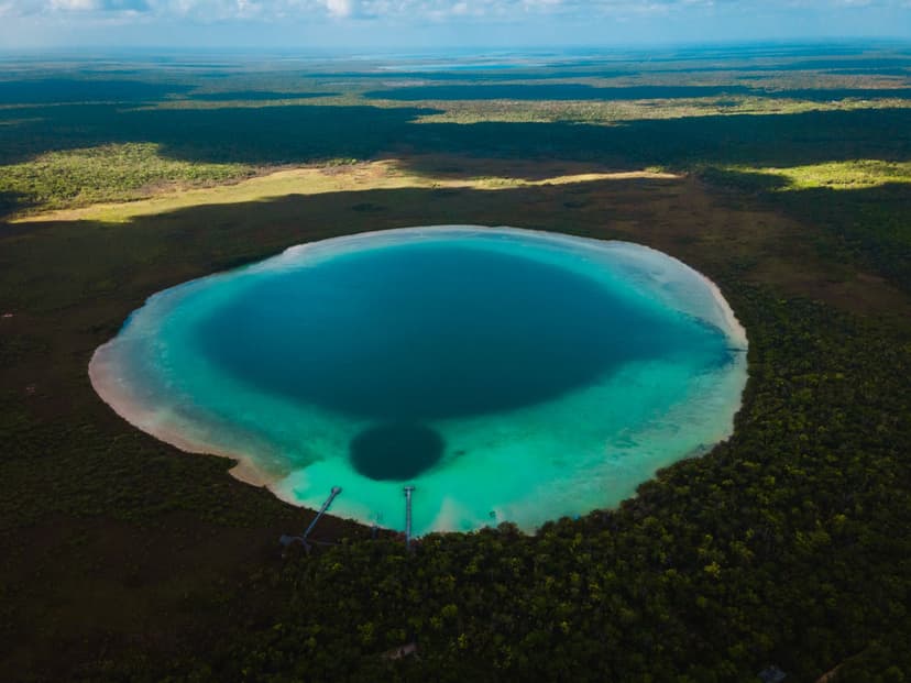 The vast, perfectly circular marine sinkhole