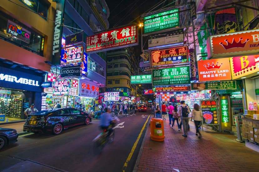 The temple-street night market, the flower and bird markets, and the boutiques of Sheung Wan