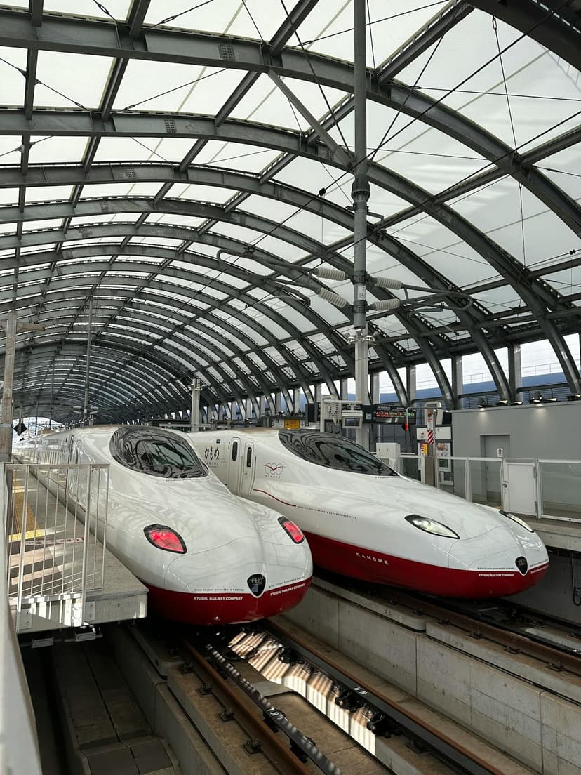 The Shinkansen glides between cities at 200mph past Mount Fuji